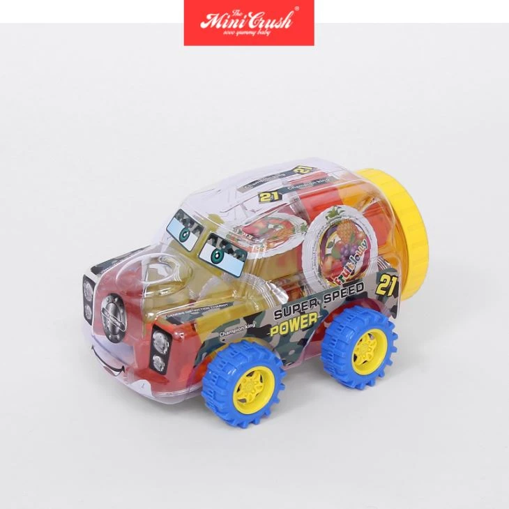 Sucre gratuit Snack Food Mini fruits gelée dans le récipient de voiture jouet