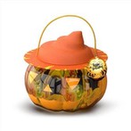 Bonbons aux fruits à la gelée en pot de citrouille